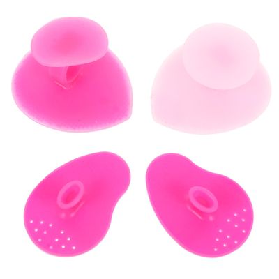 BAZEITFLOW 4pcs Silicone Facial Cleansing Brush for Face Wash Gentle Skin Brush Easy to Carry for Friends and Families Random Color