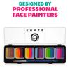 Kraze FX Enchanted Oasis Split Cake Palette - 6x6 gm by Tamina Muhammed Professional 1-Stroke Split Cake with 1 brush Hypoallergenic Non-Toxic Water Activated Face and Body Painting for Kids Safe view 2
