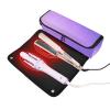 miaozhen Hair Tool Travel Bag for Women with Removable Heat Resistant Mat Curling Iron Travel Holder Storage Bag for Curling Iron Straightener Flat Hair Dryer,Purple Gradient Modern Art Portable view 2
