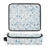miaozhen 2-in-1 Curling Iron Travel Case with Heat Resistant Pad Large Hair Straigheners Travel Case for Hot Tools Curling Iron Flat Irons Hair Volumizer Styler,Light Blue Small Floral Patterns view 3