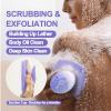 ARIOSOX Silicone Body Scrubber, Gentle Texture Exfoliating Body Scrubber for Men and Women On Sensitive Skin, Soft Scrubber Produces Rich Form and Builds Up Lather, Getting a Deep Skin Clean (Purple) view 2