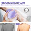 ARIOSOX Silicone Body Scrubber, Gentle Texture Exfoliating Body Scrubber for Men and Women On Sensitive Skin, Soft Scrubber Produces Rich Form and Builds Up Lather, Getting a Deep Skin Clean (Purple) view 4