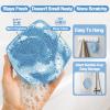 ARIOSOX Silicone Body Scrubber, Gentle Texture Exfoliating Body Scrubber for Men and Women On Sensitive Skin, Soft Scrubber Produces Rich Form and Builds Up Lather, Getting a Deep Skin Clean (Blue) view 3