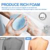 ARIOSOX Silicone Body Scrubber, Gentle Texture Exfoliating Body Scrubber for Men and Women On Sensitive Skin, Soft Scrubber Produces Rich Form and Builds Up Lather, Getting a Deep Skin Clean (Blue) view 4