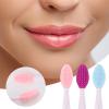 9 PCS Lip Scrub Brush, Double-Sided Lip Scrubber Exfoliator Silicone Lip Brush Tool for Men Women, Lip Lightening for Dark Lips- 3 Colors view 4