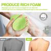 ARIOSOX Silicone Body Scrubber, Gentle Texture Exfoliating Body Scrubber for Men and Women On Sensitive Skin, Soft Scrubber Produces Rich Form and Builds Up Lather, Getting a Deep Skin Clean (Green) view 4