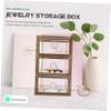 ABOOFAN Jewelry Storage Case Multi-layer Desktop Holder Safe and Elegant Design for Lipsticks Necklaces Earrings Pendants Brooches Home and Dorm view 3