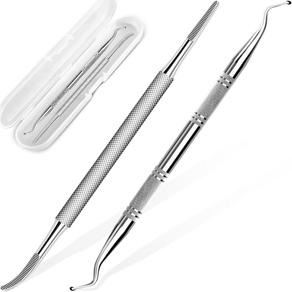 2PCS Ingrown Toenail File and Lifters, Upgraded Professional Surgical Safe Ingrown Toenail Treatment Ingrown Toenail Removal Kit Ingrown Toenail Tool (Sliver 2 Pieces)
