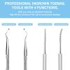 2PCS Ingrown Toenail File and Lifters, Upgraded Professional Surgical Safe Ingrown Toenail Treatment Ingrown Toenail Removal Kit Ingrown Toenail Tool (Sliver 2 Pieces) view 2
