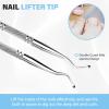 2PCS Ingrown Toenail File and Lifters, Upgraded Professional Surgical Safe Ingrown Toenail Treatment Ingrown Toenail Removal Kit Ingrown Toenail Tool (Sliver 2 Pieces) view 3
