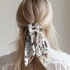 Xernghsao Women's Hair Fashion Accessories Elegant Cat Print Hair Ties Highly Elastic Ponytail Holders Bow Scrunchies Comfortable Waterproof Wear-resistant, Suitable for Matching Dresses view 4