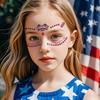 10 Sheets Independence Day Temporary Tattoos Stickers 4th of July Face Stickers Red White Blue USA Flag Star Firework Patriotic Eye Face Temporary Tattoos Supplies for Party Decor Accessories view 4