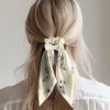 Xernghsao Women's Hair Fashion Accessories Beige Cat Head Print Hair Ties Highly Elastic Ponytail Holders Bow Scrunchies Comfortable Waterproof Wear-resistant, Suitable for Matching Dresses view 4