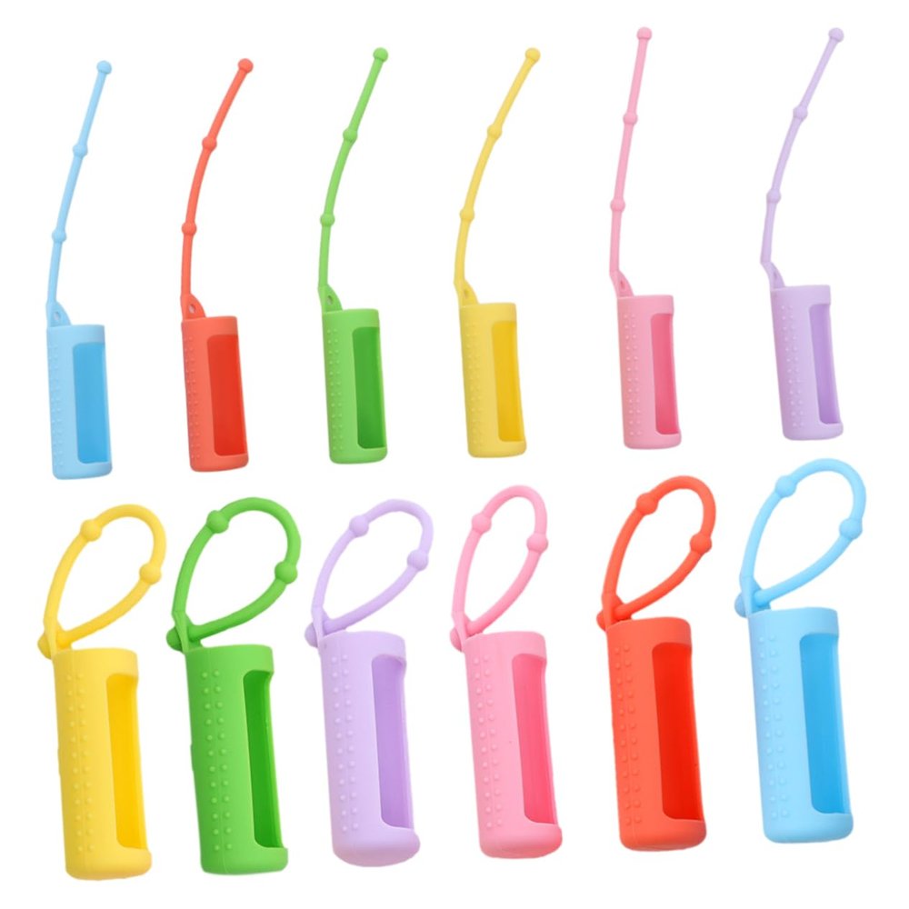 CALLARON Essential Oil Bottle Silicone Cover 12pcs Set Adjustable Strap for Travel