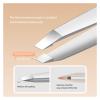 Eyebrow Tweezers Eyebrow Plucking Beard Artifacts False Eyelash Tweezers(Silvery Morden) view 3