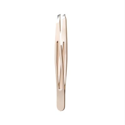 Eyebrow Tweezers Eyebrow Plucking Beard Artifacts False Eyelash Tweezers(Golden Morden)