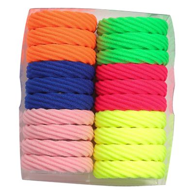 PACKOVE 100Pcs Colorful Rhombus Hair Bands Broadside Rubber Hair Ties for Women Ventilated Rope for Ponytails and Updos