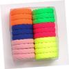 PACKOVE 100Pcs Colorful Rhombus Hair Bands Broadside Rubber Hair Ties for Women Ventilated Rope for Ponytails and Updos view 3