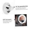 SKISUNO 360degree Led Makeup Mirror Suction Cup Rotation Magnification Portable Desktop Cosmetic Mirror for Home Dresser and Bathroom Use view 3