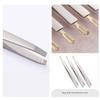 PACKOVE 3pcs Stainless Steel Eyebrow Tweezers Durable Brow Clips for Precision Grooming for Personal and Professional Use Ergonomic Design for Easy Trimming view 3