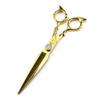 Professional Hair Cutting Shears, 6.8inch Professional Japan 440c Steel Gold Scissor Cross Cut Hair Scissors Haircut Barber Hair Cutting Shears Hairdressing Scissors view 1