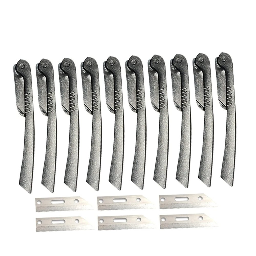 BESTYASH Foldable Eyebrow Trimmer Stainless Steel Razor Women Facial Hair Remover Tool Kit