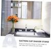 Luxshiny 2pcs Shower Hooks Suction Cup Razor Holder Facial Razor Rack Manscape Shaver Hanger Material view 4