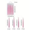 4pcs Eyebrow Tweezers Set(Purple 4 PCS) view 2