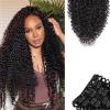 SIYUSI Kinky Curly Clip In Extensions, Luxurious Thickness, Premium Brazilian Remy Hair Clip Ins, Invisible & Scalp-Friendly, Natural Black Color, 4.23oz, 7Pcs (26 Inch) view 1