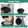 Face Bowl for Ice With Built-in Ice Tray Collapsible Silicone Facial Face Ice Bath Bowl Small Reusable Cold Plunge Basin is Portable,Perfect for Home Use,Camping,Travel Cold Bath Spa Tool & Black view 2