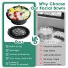 Face Bowl for Ice With Built-in Ice Tray Collapsible Silicone Facial Face Ice Bath Bowl Small Reusable Cold Plunge Basin is Portable,Perfect for Home Use,Camping,Travel Cold Bath Spa Tool & Black view 4