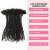 10Inch 40 Strands Loc Extensions Human Hair Curly Ends, 0.4cm Pencle Size Dreadlock Extensions Human Hair for Women Men Full Handmade Permanent Dreads Locs(Natural Black) view 2