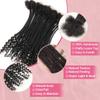 10Inch 40 Strands Loc Extensions Human Hair Curly Ends, 0.4cm Pencle Size Dreadlock Extensions Human Hair for Women Men Full Handmade Permanent Dreads Locs(Natural Black) view 3