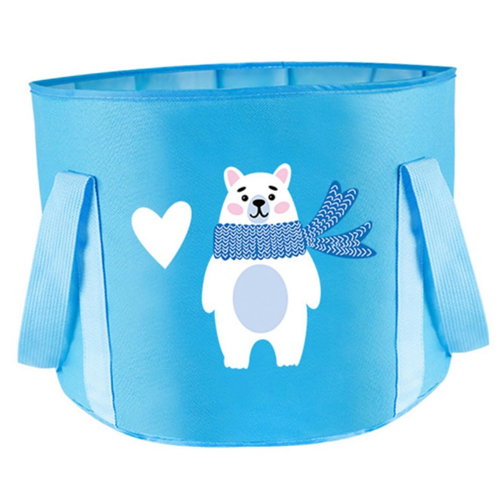 BRIGHTFUFU Foldable Foot Wash Basin Camping Bucket Reinforced Handle Capacity Portable Water Bucket for Outdoor Activities