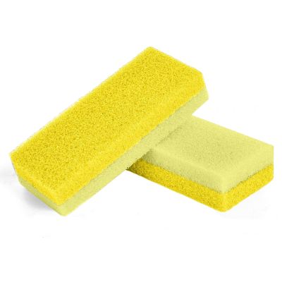 2 PCS Double-Sided Pumice Stone for Feet, Foot ScrubberEffective Pedicure Tools, Foot Callus Remover (Yellow)