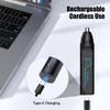 BLIBEE Nose Hair Trimmer for Men, 2025 Professional Painless USB Rechargeable Eyebrow Trimmer, Ear and Nose Hair Trimmer for Men Women, Facial Hair Remover with Powerful Motor, Black view 3