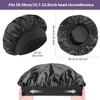 5 PCS Satin Hair Bonnet for Women | Elastic and Reusable Shower Hair Caps | Satin Bonnet for Sleeping Women, Shower Caps | Double Layers Hair Cap | Environmental Protection | 11.8 Inches, Black view 2