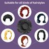 5 PCS Satin Hair Bonnet for Women | Elastic and Reusable Shower Hair Caps | Satin Bonnet for Sleeping Women, Shower Caps | Double Layers Hair Cap | Environmental Protection | 11.8 Inches, Black view 4
