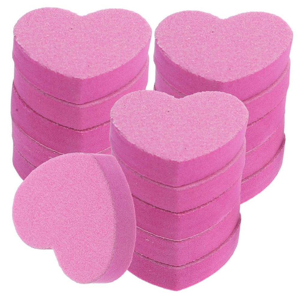 SAFIGLE 100pcs Nail File Tool Compact Block Nail Files Pink Buffers for Manicure
