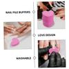 SAFIGLE 100pcs Nail File Tool Compact Block Nail Files Pink Buffers for Manicure view 3