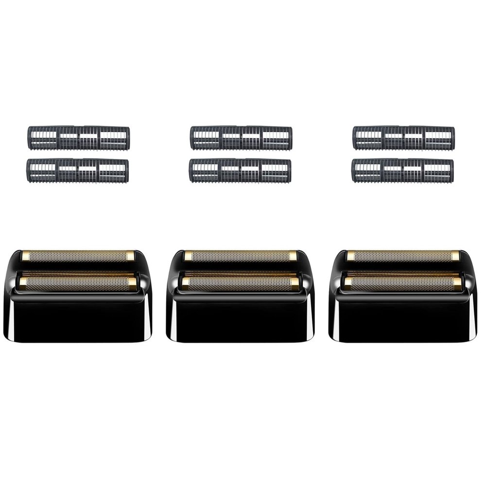 3 Pack Shaver Replacement Foil and Cutters Compatible with BaBylissPRO Double FXFS2 Metal Shaver foil Replacement (Black 3 Pack)