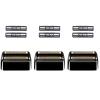 3 Pack Shaver Replacement Foil and Cutters Compatible with BaBylissPRO Double FXFS2 Metal Shaver foil Replacement (Black 3 Pack) view 1