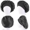 8 PCS Satin Hair Bonnet for Women | Elastic and Reusable Shower Hair Caps | Satin Bonnet for Sleeping Women, Shower Caps | Double Layers Hair Cap | Environmental Protection | 11.8 Inches, Black view 3