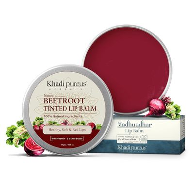 MAHANT Madhuadhar Beetroot Lip Tint Balm with Vitamin E & Shea Butter Lightweight Lip & Cheek Color for Everyday Use 10g