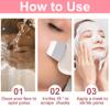 Hzopcw Manual Face Spatula, Metal Facial Scraper with Silicone Lid for Men & Women, Reusable Face Scrubber for Dry Oily Skin- Beige view 3