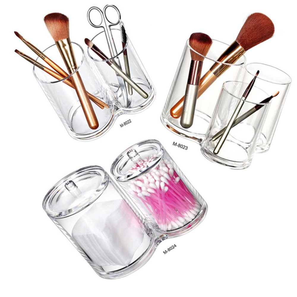 BESPORTBLE Acrylic Cosmetic Organizer with Three Components and Lid