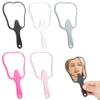 Tooth Mirror 5PCS Tooth Mirror 6.3x3.4'' High Definition Shaped Handheld with Extended Handle Anti-Fall Small Handheld for Makeup view 2