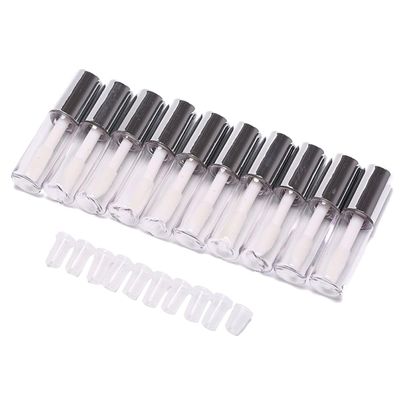 1.2ML Refillable Lip Glloss Tubes Bulk 10-Pack | Empty Mini Lip Balm Containers for DIY, Travel, Cosmetic Samples 4.3cm, Plastic Cosmetic Bottles
