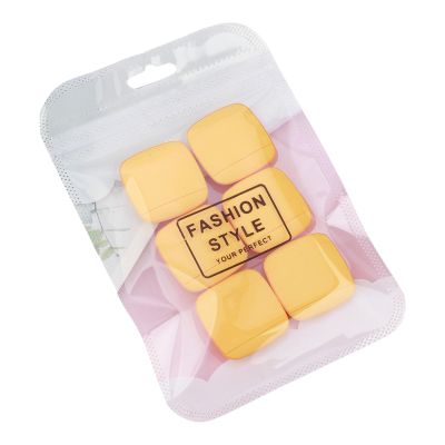 6pcs Soft Square Thumb Makeup Sponges Puff For Stylish Face Cosmetic Easy Application Suitable For Different Skin Type