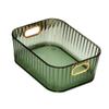 Healeved Makeup Storage Box Organizer for Desktop Open Design Sundries Storage Basket Easy Access Makeup and Cosmetic Display Case Space-saving Beauty Organizer Dark Green view 1